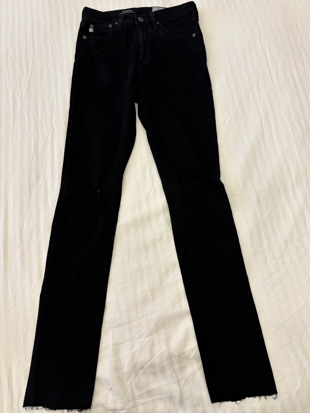Ag Adriano Goldschmied Black High-Rise Skinny Jeans - The Sophia